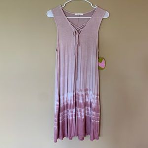 Tie dye ombré pink dress